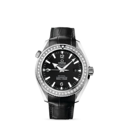 Omega Seamaster Planet Ocean 600M Co-Axial 42 Stainless Steel / Diamond / Black / Alligator